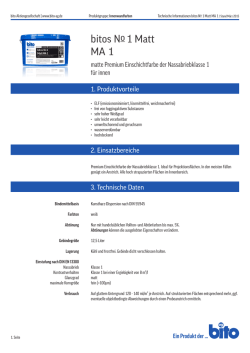 Technisches Datenblatt MA 1