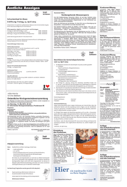 Donnerstag, 16. April 2015