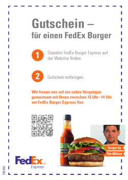 Gutschein – für einen FedEx Burger