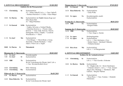 5. SONNTAG DER OSTERZEIT 03.05.2015 Dienstag der 5
