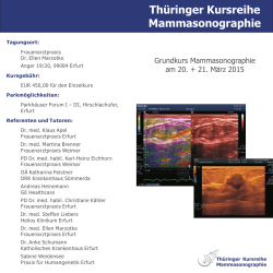 Programm zum - Thüringer Kursreihe Mammasonographie