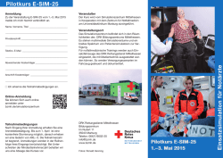 E in s a tzs im u la tio n f&uuml; r N o t&auml; rzte Pilotkurs E-SIM-25