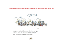 Infoveranstaltung 22. April Rudolf-Magenau