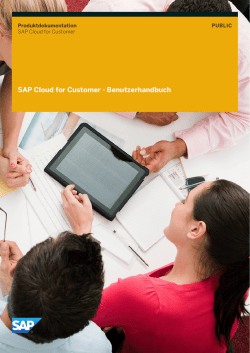 SAP Cloud for Customer - Benutzerhandbuch