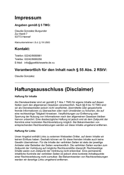 Impressum Haftungsausschluss (Disclaimer)