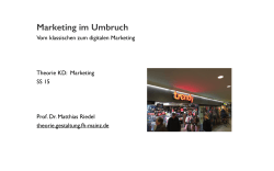 Marketing 3 - Prof. Riedel | FB Gestaltung | Hochschule Mainz