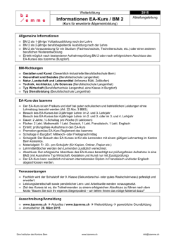 Informationen zum Kurs f&uuml;r Erweiterte Allgemeinbildung