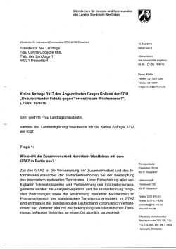 Antwort der Landesregierung (Original)