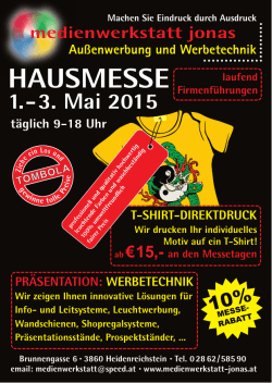 HAUSMESSE - Medienwerkstatt Jonas