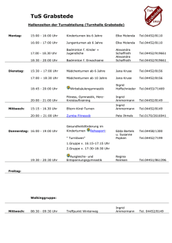 Hallenplan - TuS Grabstede