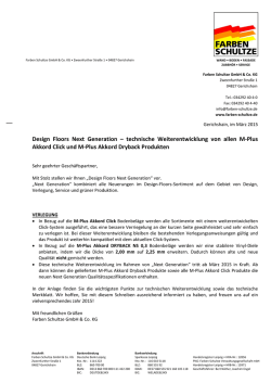 Infos zur Weiterentwicklung