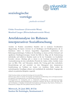Artefaktanalyse im Rahmen interpretativer Sozialforschung