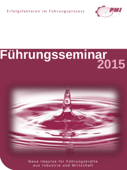 Führungsseminar 2015 - Paul Meier Institut