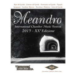 2015 - XX ª Edizione - International Chamber Music Festival