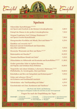 Speisen - Comedy Hall