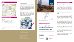 Text Mining and Network Analysis for Historians - SeNeReKo
