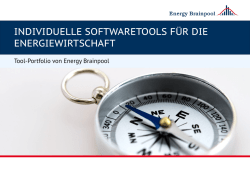 Individuelle Softwaretools f&uuml;r die Energiewirtschaft