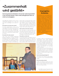 «Zusammenhalt wird gestärkt»