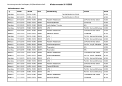 Wintersemester 2015/2016