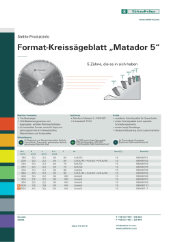 Format-Kreissägeblatt „Matador 5“