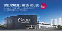 EINLADUNG // OPEN HOUSE MIT