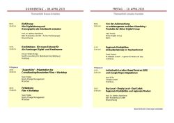 donnerstag - 09. april 2015 freitag - 10. april 2015 - KMM