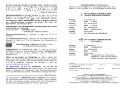 Die Woche - katholischen Pfarrei Winkelhaid