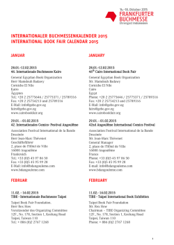 Internationaler Buchmessenkalender 2010