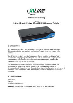 Installationsanleitung InLine&reg; DisplayPort zu 4