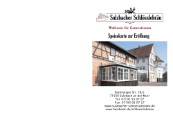 Eröffnungskarte - Sulzbacher Schlösslebräu