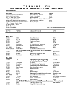 Termine März 2015