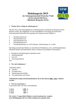Holzbaupreis 2015 - Schutzgemeinschaft Deutscher Wald