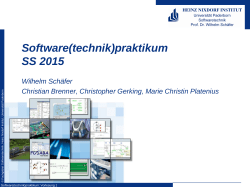 Software(technik)praktikum SS 2010