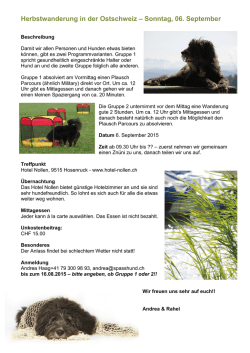 Infos zum Ausflug