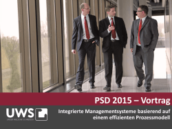 PSD 2015 – Vortrag - UWS Business Solutions GmbH