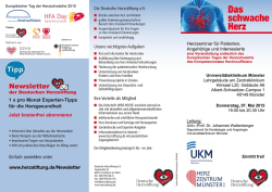 Herzseminar f&uuml;r Patienten, Angeh&ouml;rige und Interessierte