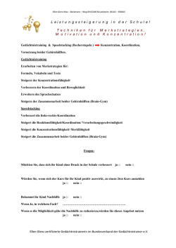 Leistungssteigerung Schule - Gedächtnistraining Rhein
