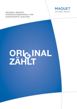 Original Ersatzteile von MAQUET