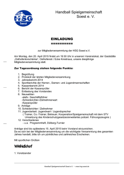 Handball Spielgemeinschaft Soest e. V. Winfried Scharf