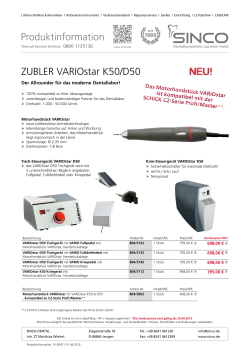 Produktinformation ZUBLER VARIOstar K50/D50
