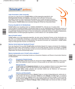 Gebrauchsinformation Trivital ® arthro