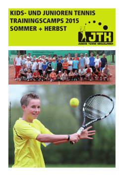 kids- und junioren tennis trainingscamps 2015
