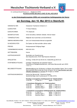 am Sonntag, den 10. Mai 2015 in Steinfurth - Wetterau