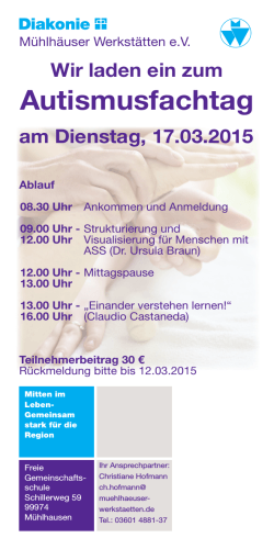 Flyer 2015 - Autismus Mittelthüringen eV