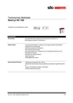 Technisches Merkblatt StoCryl HC 100