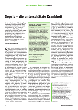 Sepsis - die unterschätzte Krankheit. Rheinisches