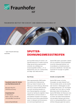 sputter- dehnungsmessstreifen - Fraunhofer-Institut für Schicht
