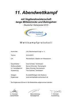Ergebnisse - LAV Reichenbach im Vogtland