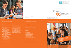 Flyer Praxis@Campus 2015 - Innovationscluster Metall