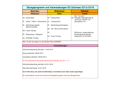 Jahresprogramm - SC OG Z&uuml;richsee